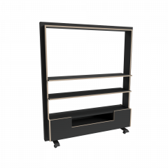 Produktbild RollingRack, mobiles Regal mit integriertem Sideboard RR-ELEMENT-A