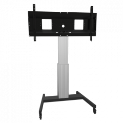 Product image Electric height adjustable TV trolley, mobile monitor stand, 50 cm stroke, incl. collision protection SCETA12VK