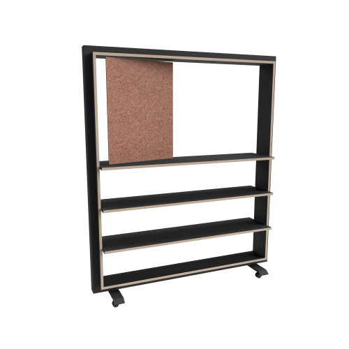 Product image RollingRack, mobile shelf with swivel panel RR-ELEMENT-B