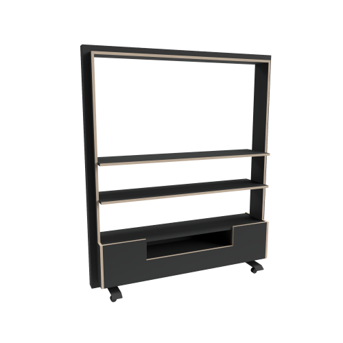 Product image RollingRack, mobile shelf with integrated sideboard RR-ELEMENT-A